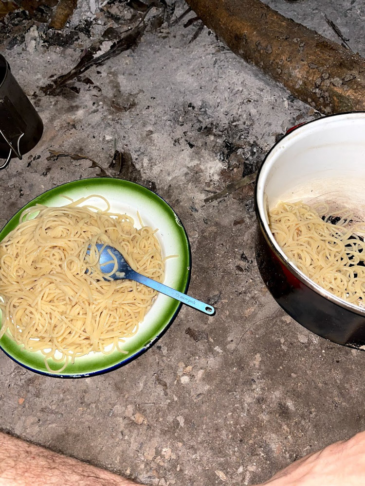 Dinner: Spaghetti and tuna